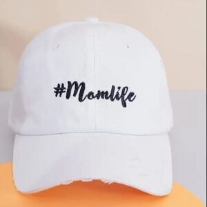 Stylish MOM LIFE Embroidered Baseball Cap with Ponytail hole